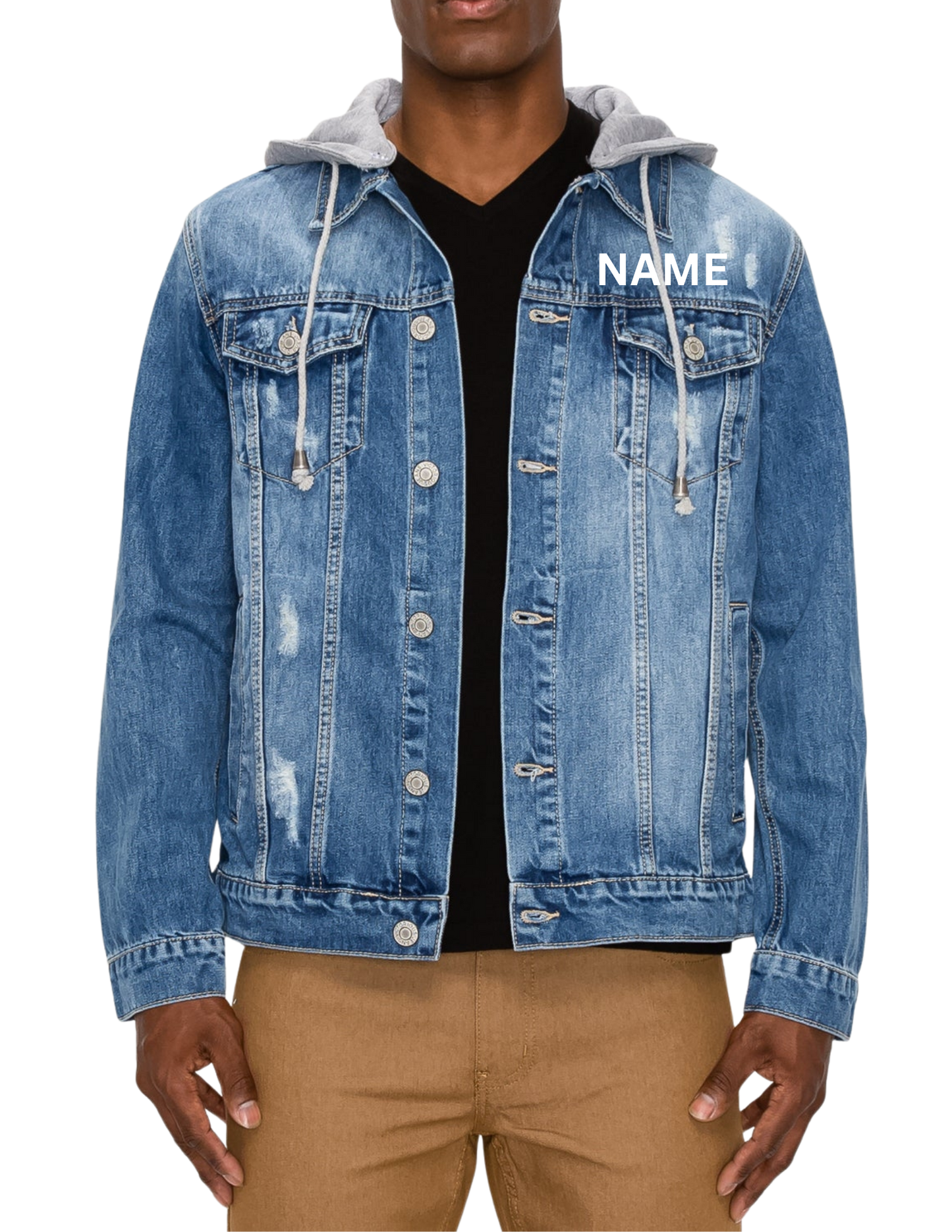 Adult Embroidered Jean Jacket with Name