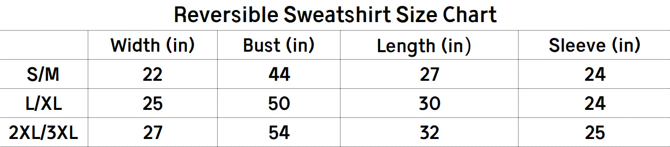 Adult Mock Neck, Reversible Sweatshirt (click here to order)