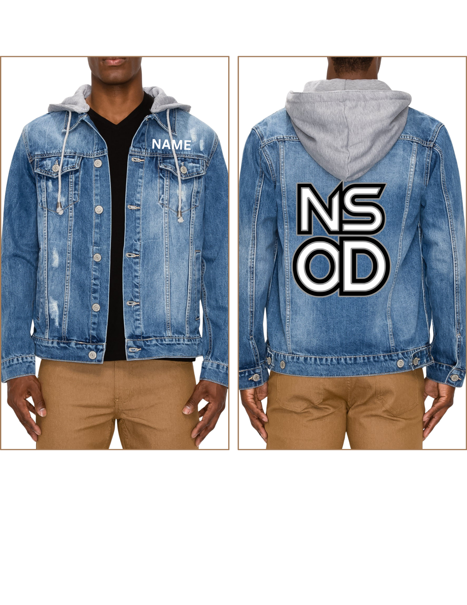 Embroidered Jean Jacket with Name